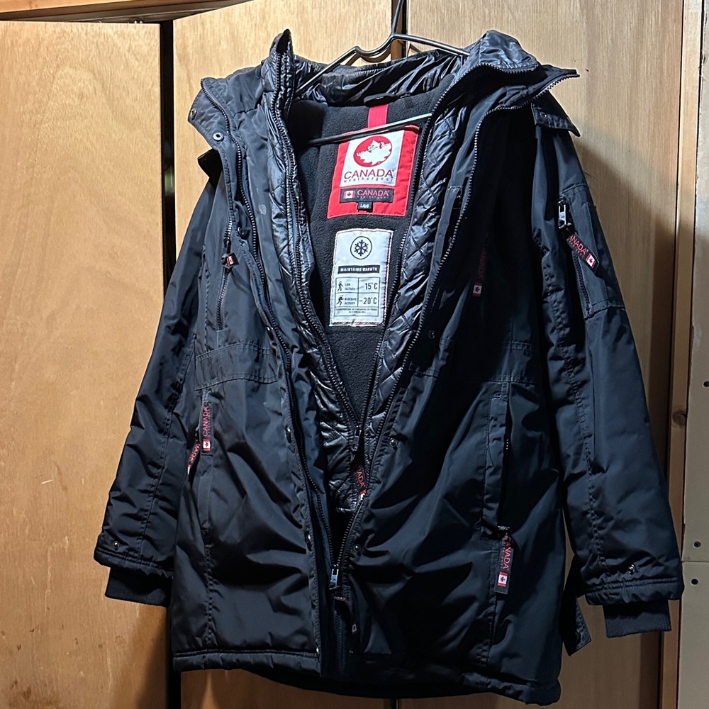CANADA WEATHERGEAR Black Winter Parka Coat SIZE LARGE